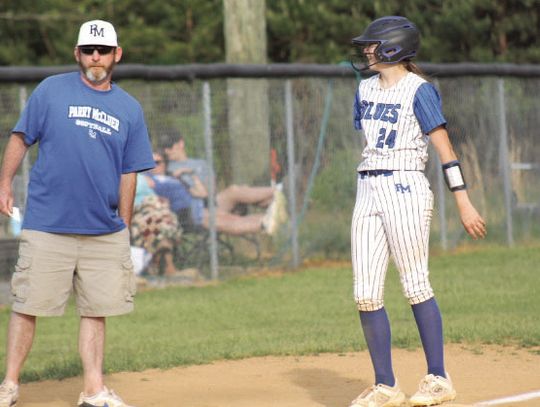 Blues Split Softball Pair