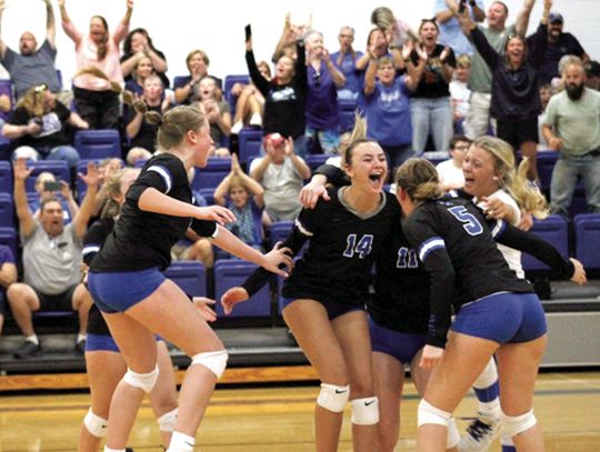 Blues Upend Wildcats In Volleyball