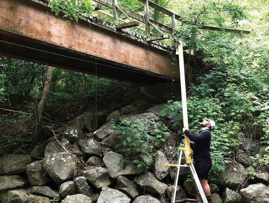 Cadet Researches ‘Servicability’ Of Trail Bridge