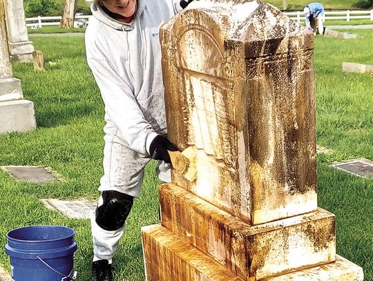 Cleaning Cemetery Markers