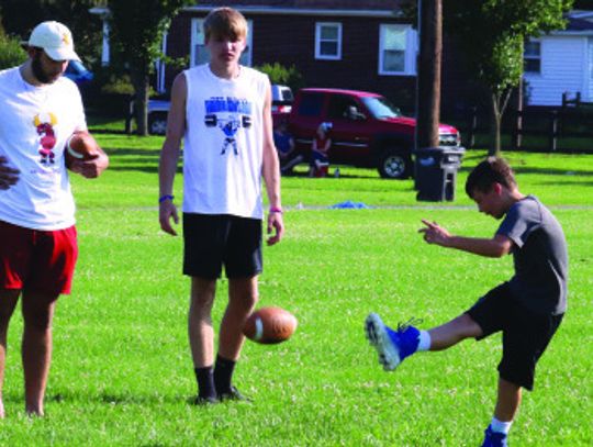 Fighting Blues Hold Football Camp