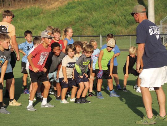 Fighting Blues Hold Youth Football Camp
