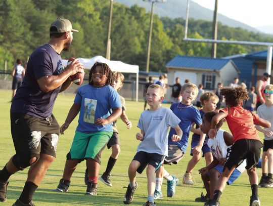 Fighting Blues Run Football Camp