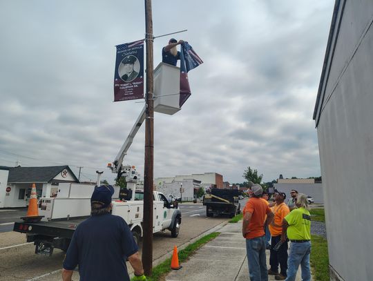 First Banners For Veterans Go Up In BV
