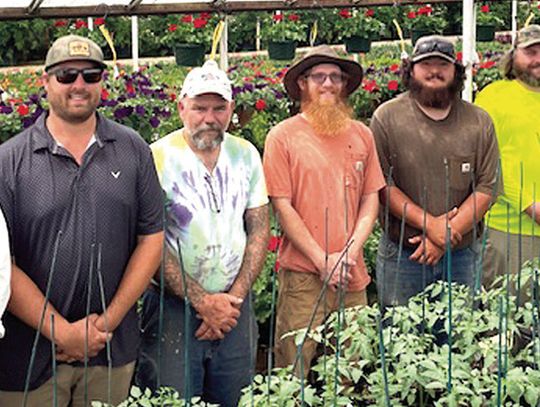 Getting The Hanging Baskets Ready