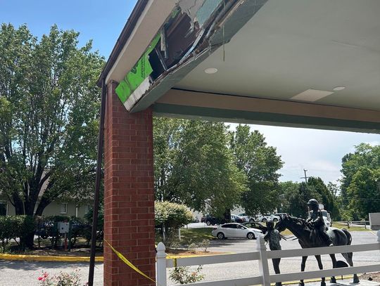 Hotel Entrance Damaged