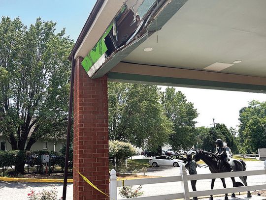 Hotel Entrance Damaged