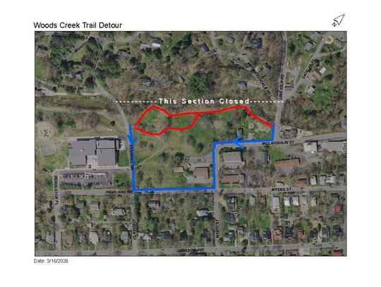 Portion Of Woods Creek Trail Closed