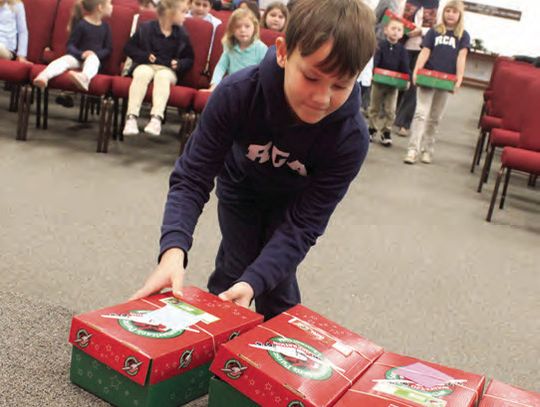 Shoe Box Packing Day