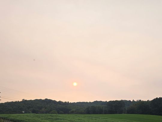 Smoke from Canadian wildfires, local wildfire creating haze over Rockbridge County