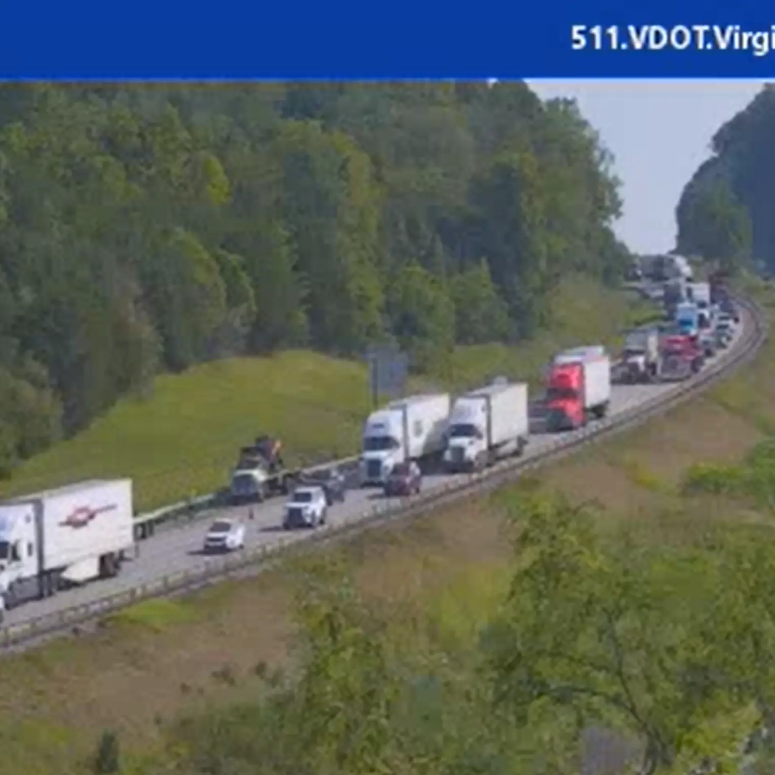 Tractor-trailer fire snarls I-81 traffic at Fairfield Thursday morning