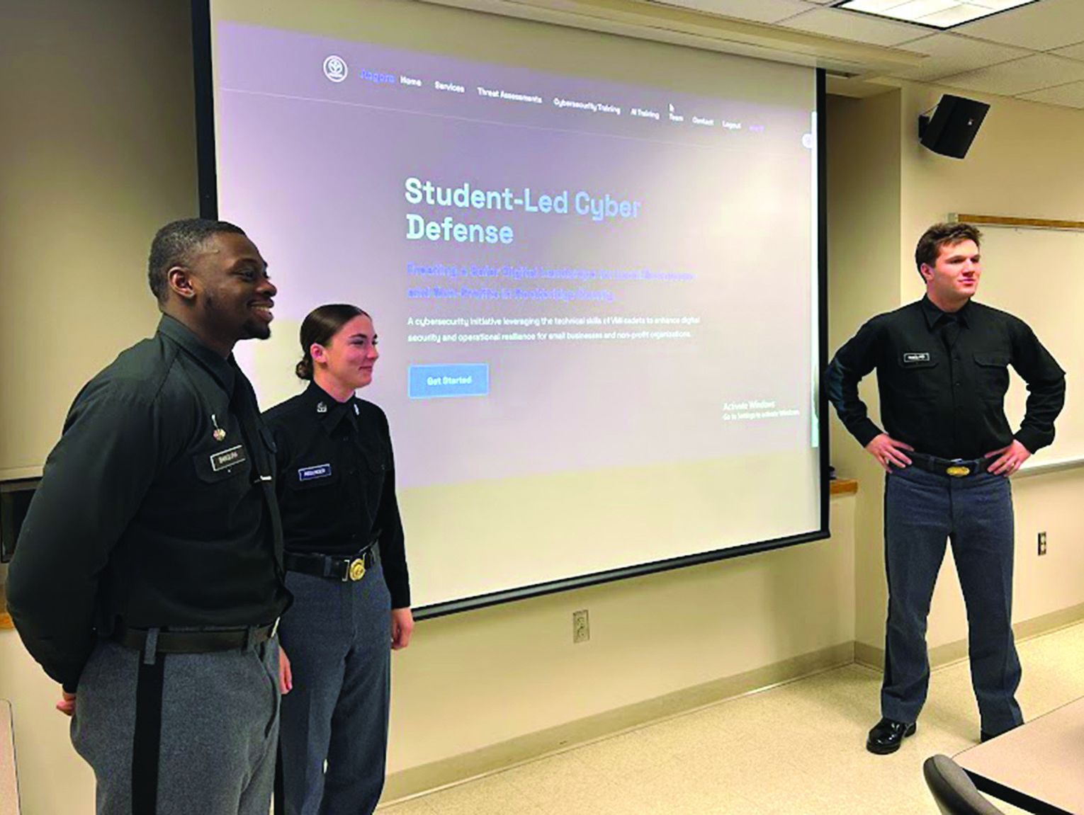 Cadets Helping Businesses Address Cybersecurity