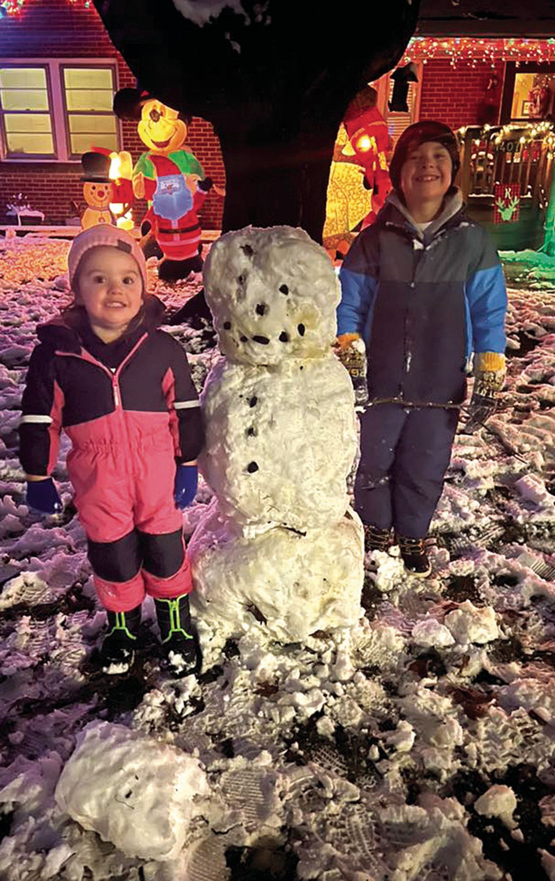 A Snow man At Christmas