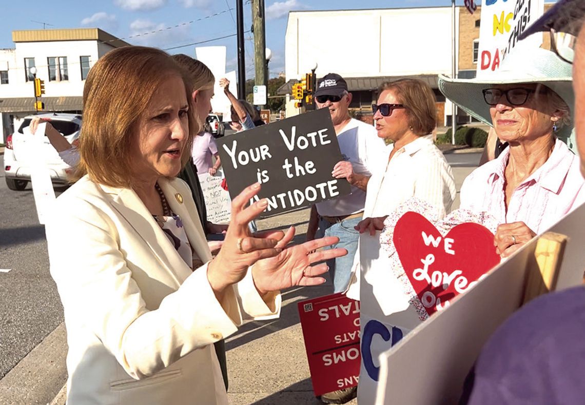 At The Health Clinic Protest