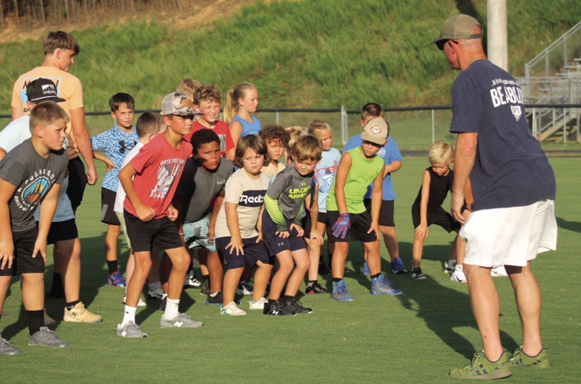 Fighting Blues Hold Youth Football Camp Fighting Blues Hold Youth Football Camp