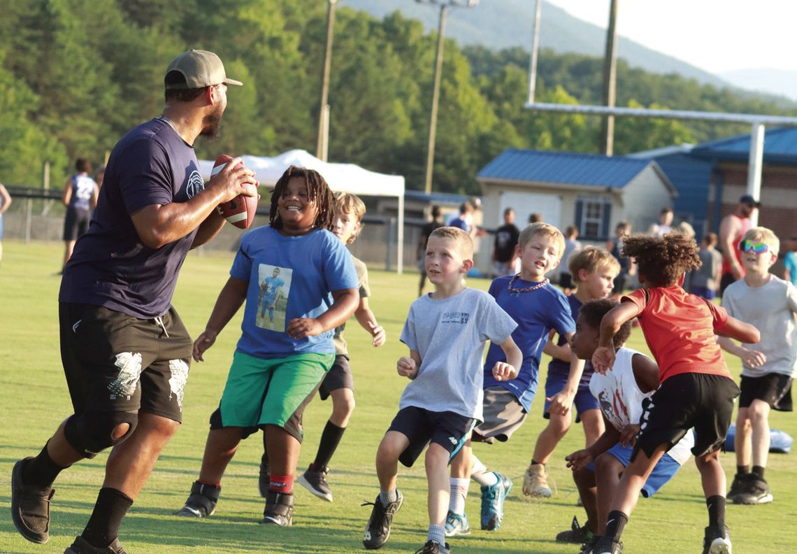 Fighting Blues Run Football Camp