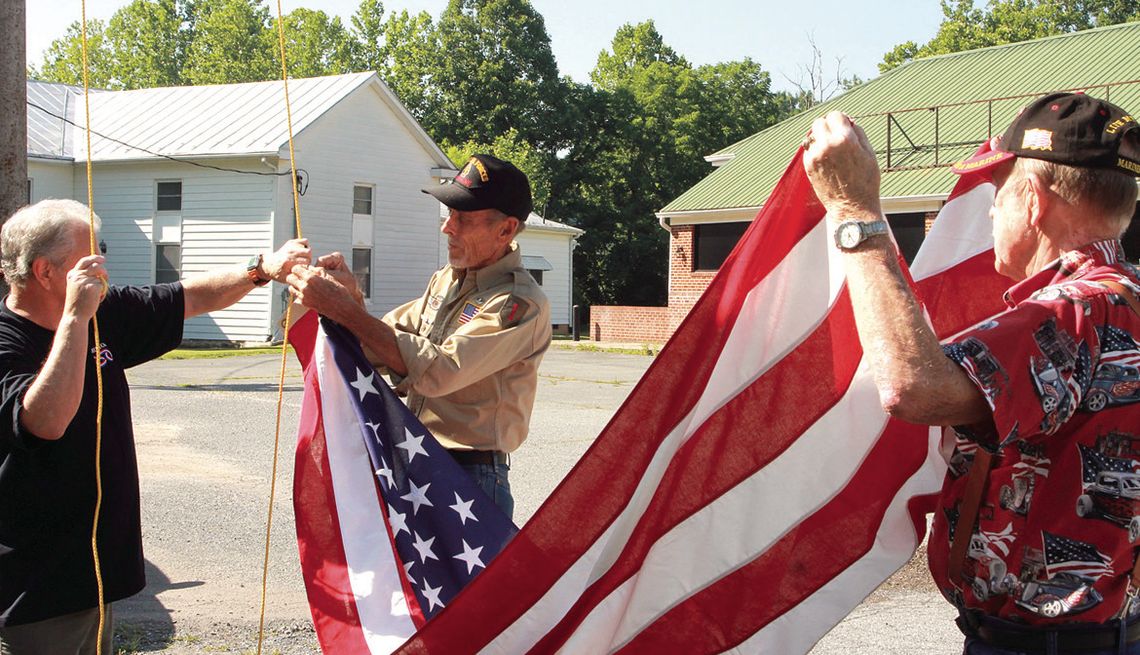Flag Flies Again At Old Goshen School Flag Flies Again At Old Goshen School