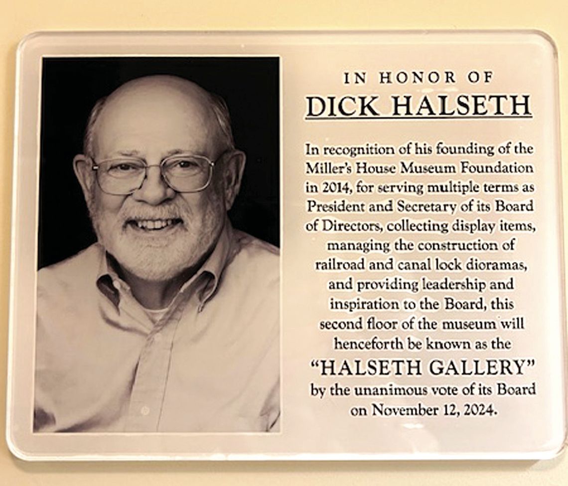 Halseth Honored By Miller’s House Board