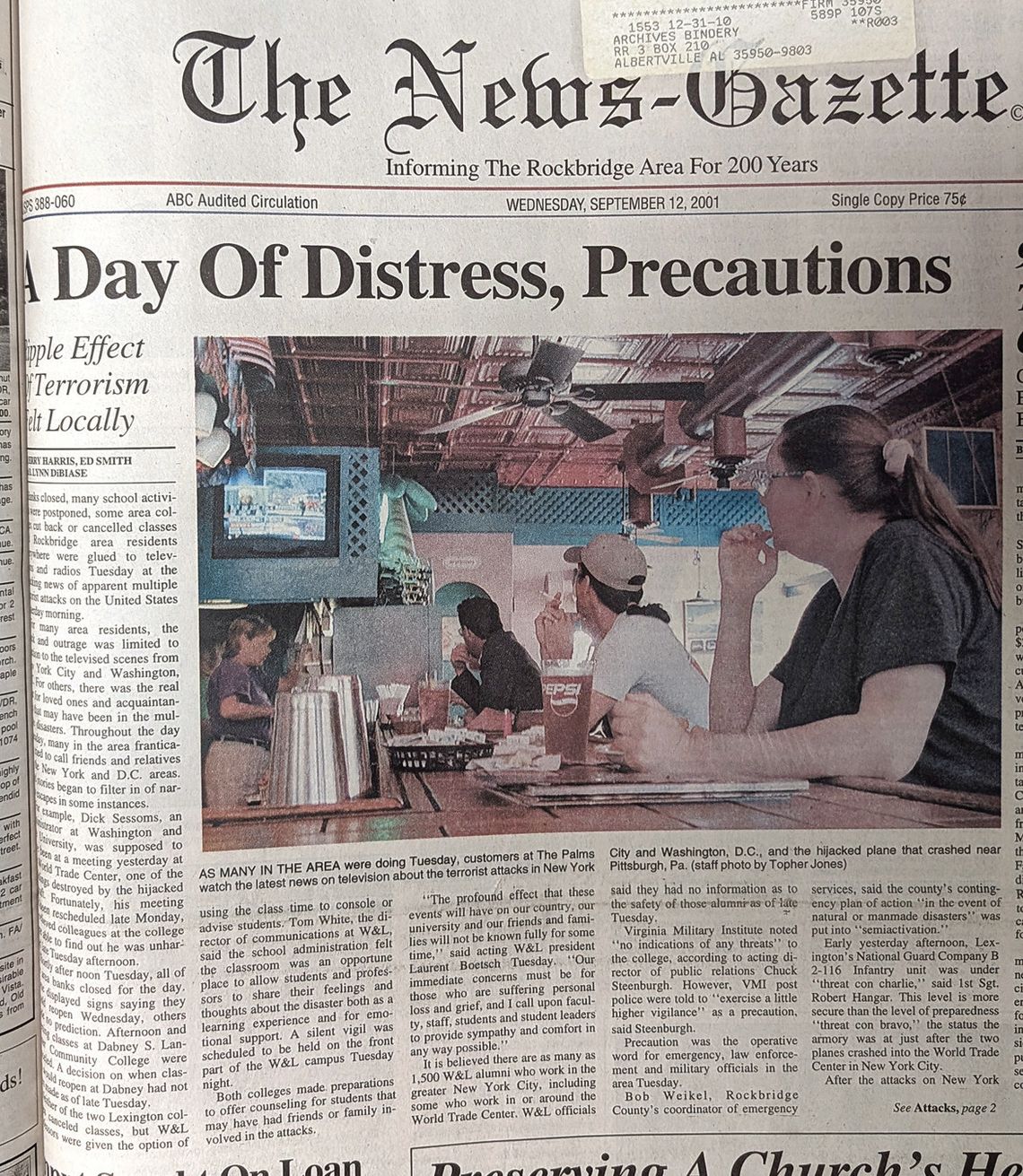 Newsroom Recollections Of 9/11