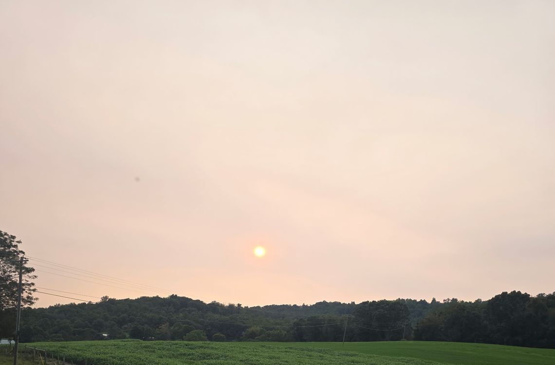 Smoke from Canadian wildfires, local wildfire creating haze over Rockbridge County Smoke from Canadian wildfires, local wildfire creating haze over Rockbridge County