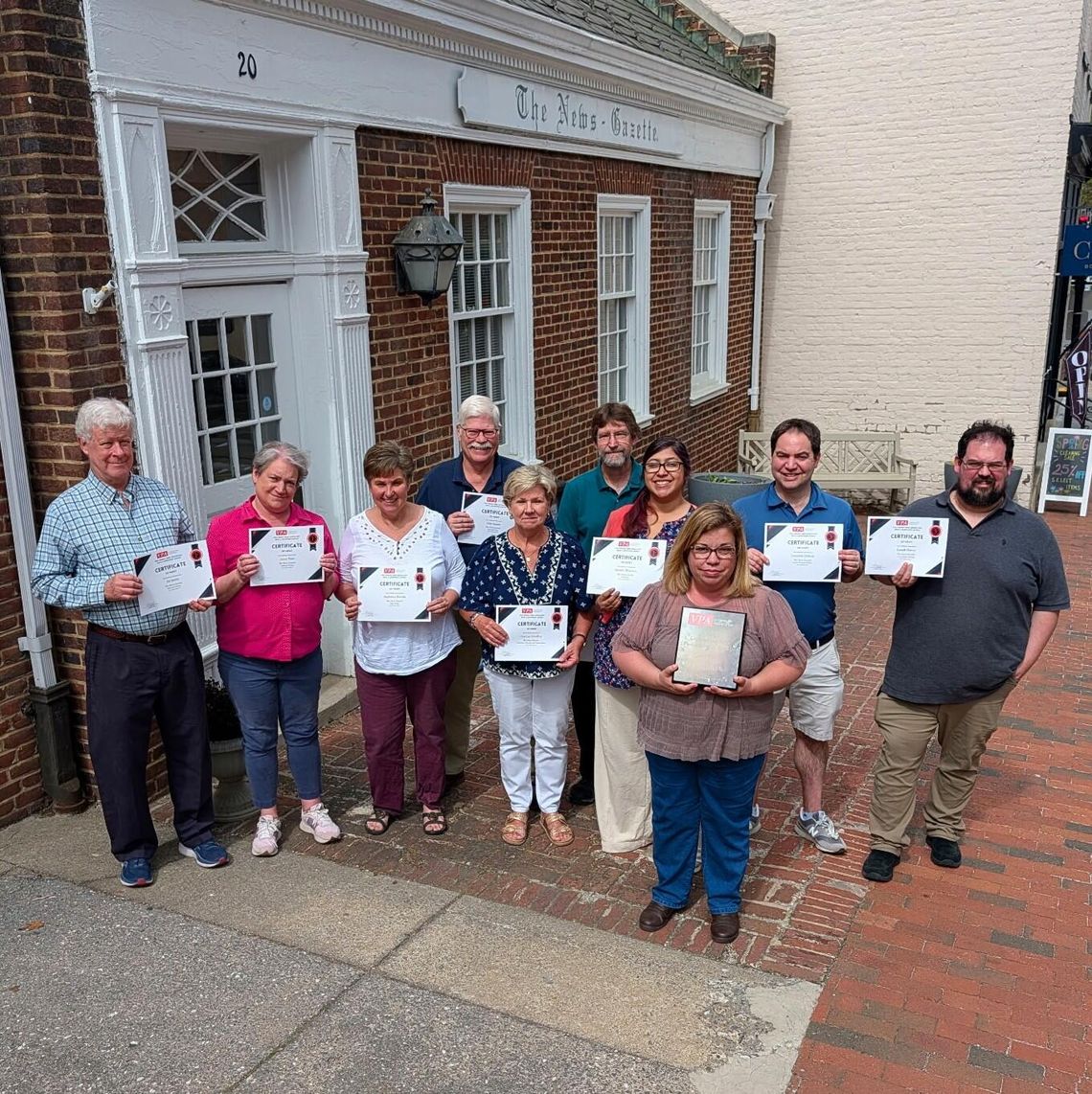 The News-Gazette’s Staff Wins 18 Awards In Virginia  Press Association Judging; Mikels Receives Special Recognition