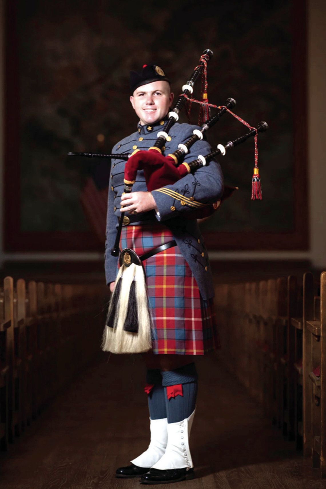 VMI Cadet Excels with Bagpipes