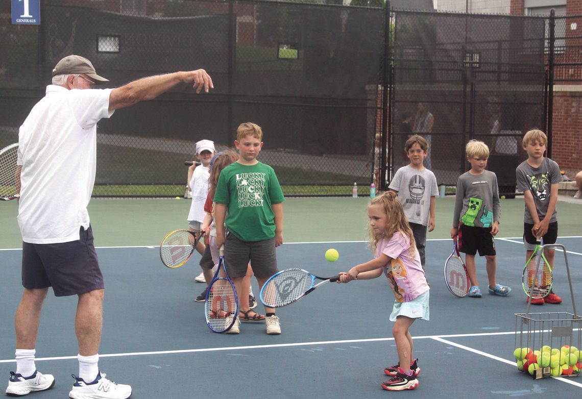 Youths Learn Tennis Skills Youths Learn Tennis Skills