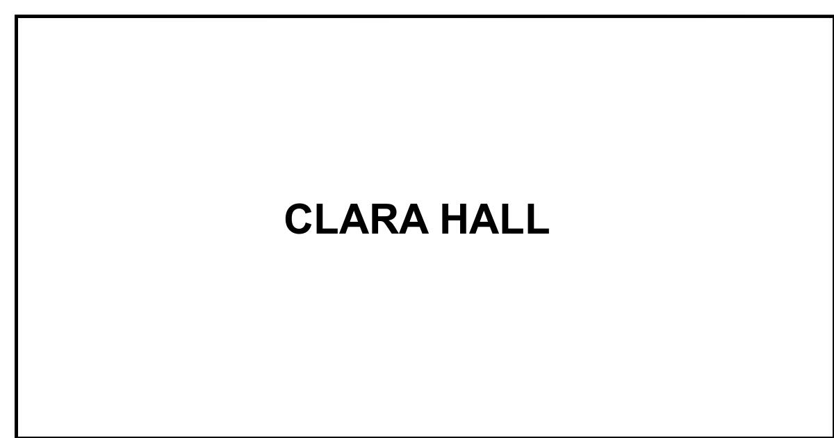 Obituary clara hall