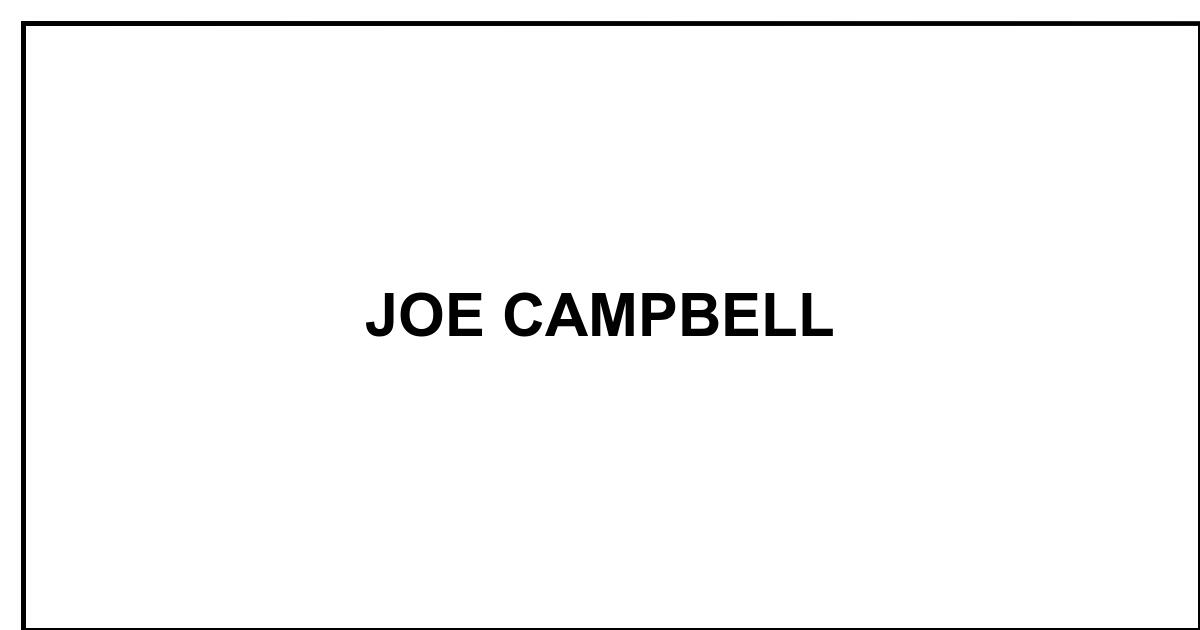 Obituary: JOE CAMPBELL