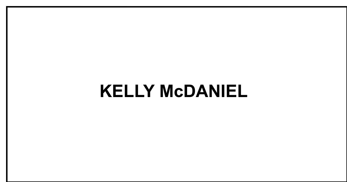 Obituary: KELLY McDANIEL
