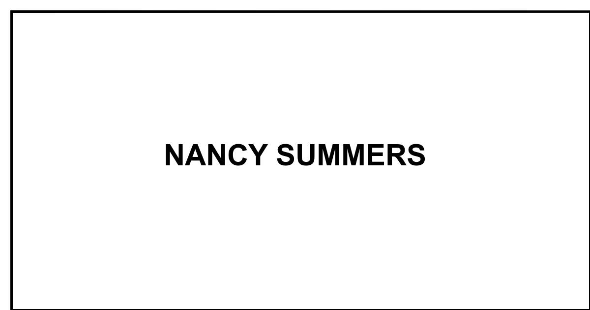 Obituary: NANCY SUMMERS