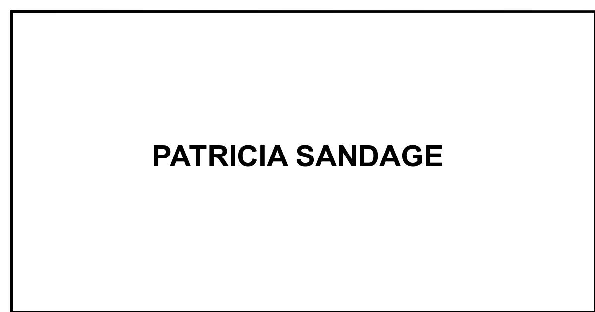 Obituary: PATRICIA SANDAGE